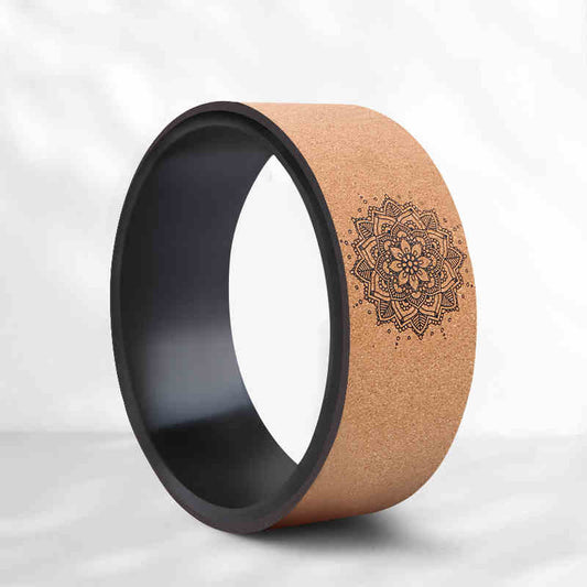 Rueda de yoga de corcho y caucho