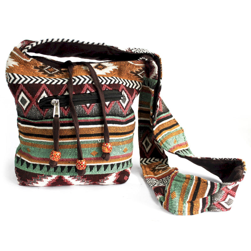 Tejido Jacquard - Mochila peq. Chocolate